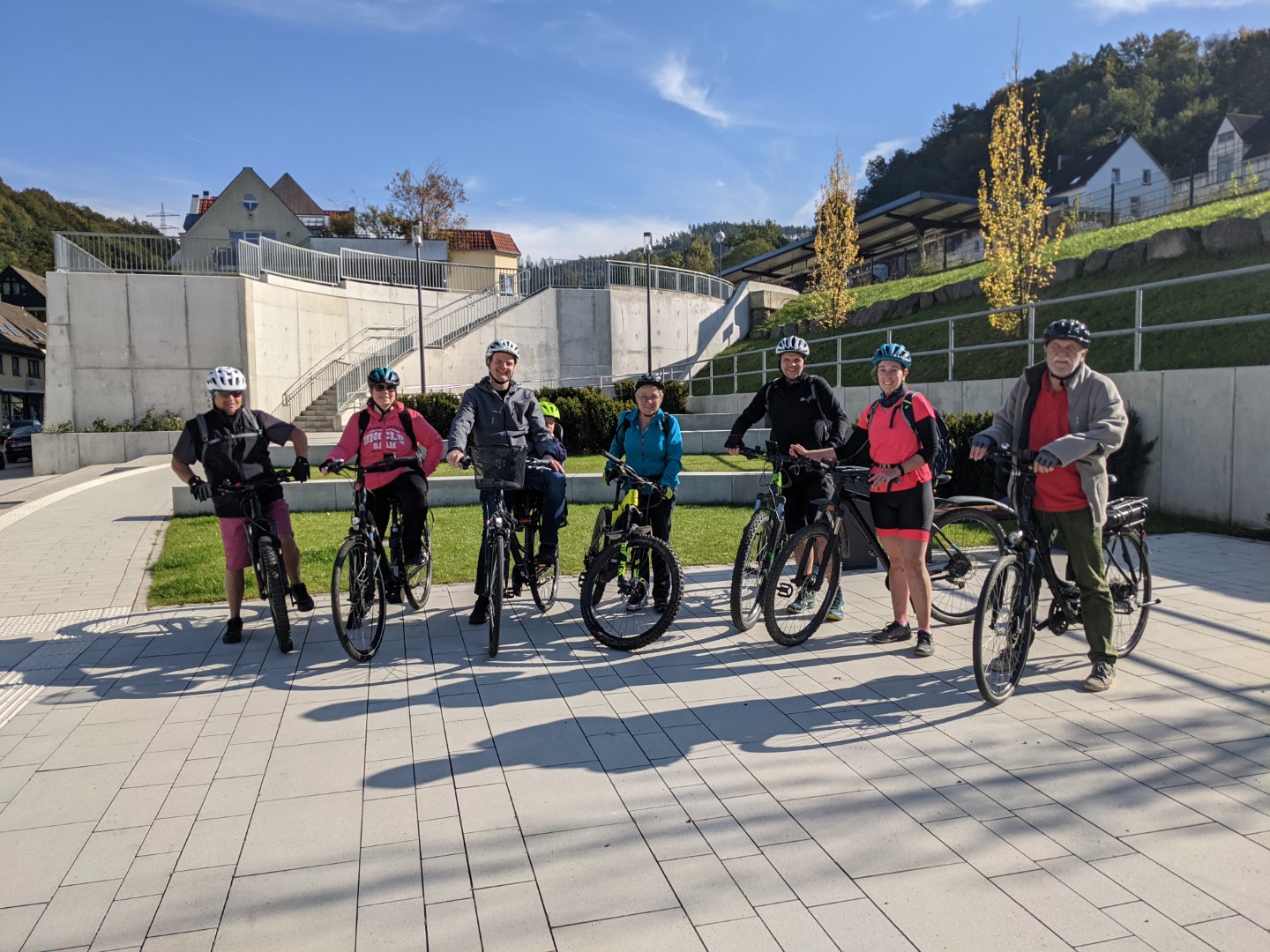 SPD Fraktion auf dem Fahrrad